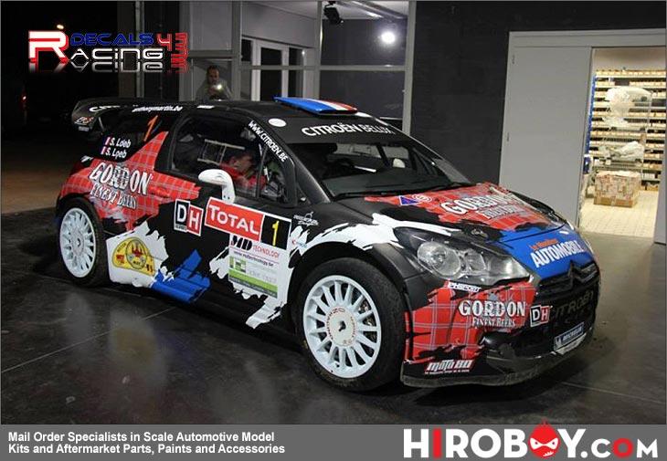 1:24 Citroen DS3 WRC #1 Rally du Condroz 2013 S.Loeb Decals (Heller ...