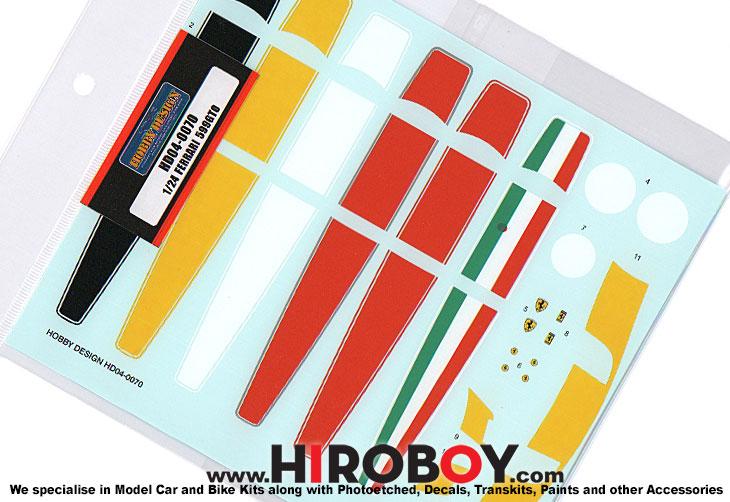 1:24 Ferrari 599 GTO Stripes Decals | HD04-0070 | Hobby Design