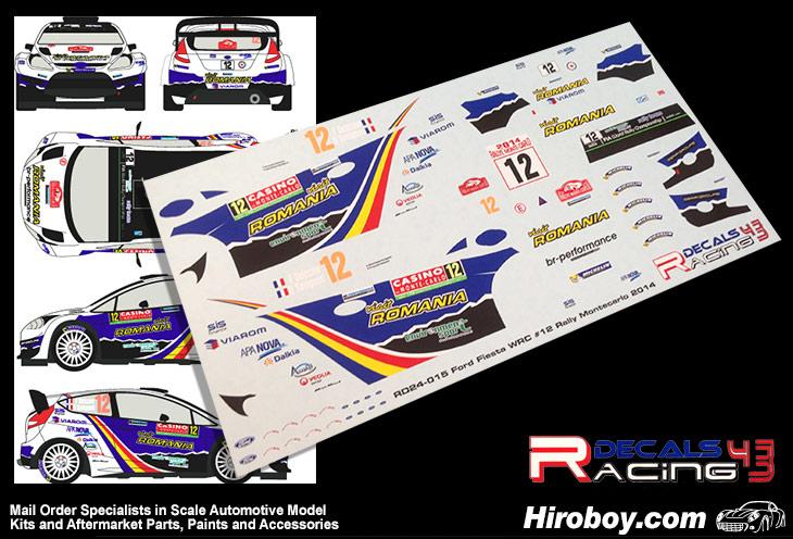 Planche De Décalcomanies 1/18 Rallye WRC 2012 - Monte-Carlo / Suède - COLORADO