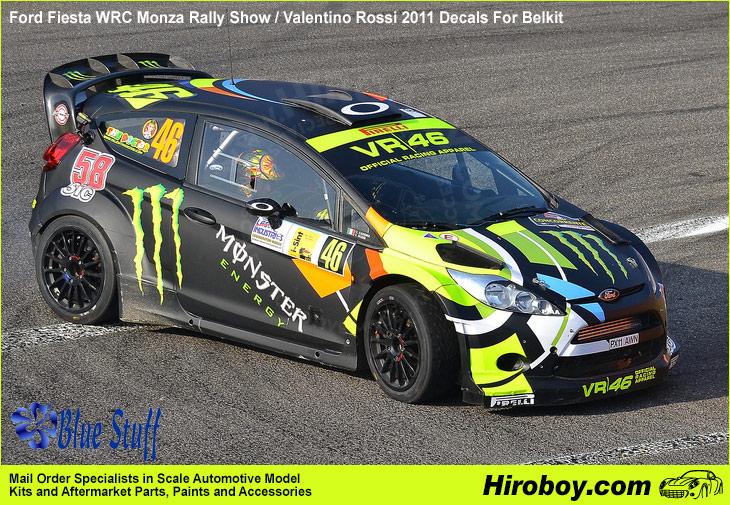 DECALS 1/24 FORD FIESTA RS WRC #46.ROSSI MONZA RALLY SHOW 2011 COLORADO 24136 