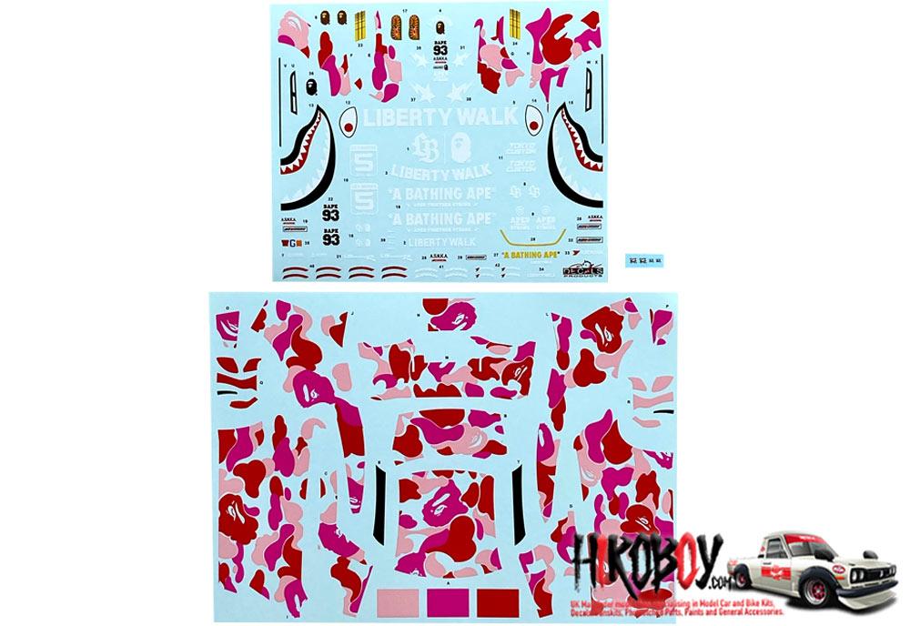 1:24 LB-WORKS NISSAN R35 GT-R type 2 Bape | SK24209 | S.K. Decals