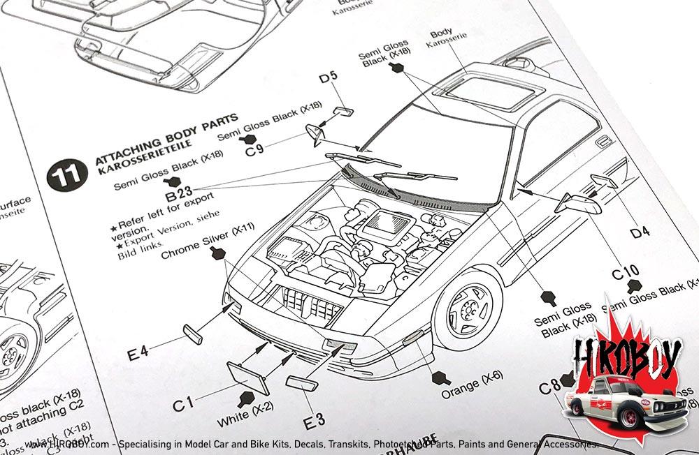 1:24 Mazda (Savanna) RX-7 GT Limited c/w Engine (Reissue