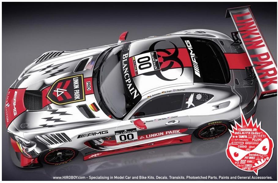 1 24 Mercedes Amg Gt3 Linkin Park Decals For Tamiya Hd04 0162 Hobby Design