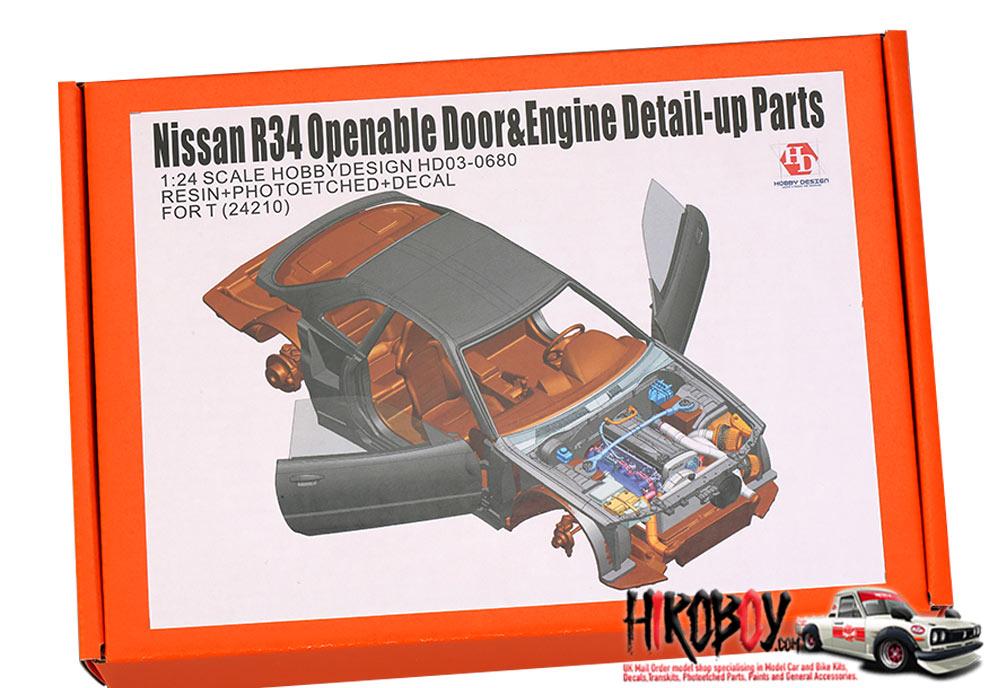 1:24 Nissan R34 Opening Doors & Engine Detail Set - Tamiya 24210