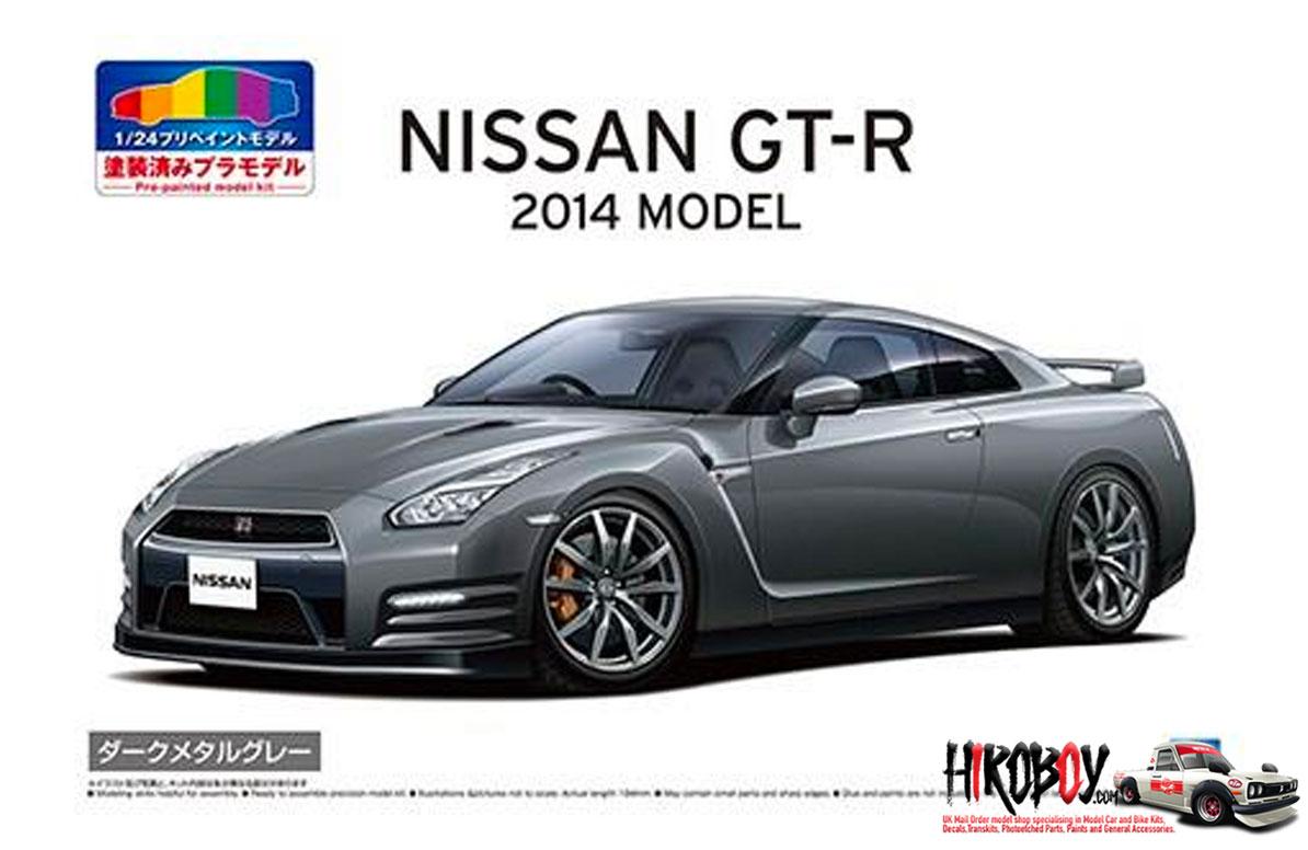1:24 Nissan R35 GT-R 02-B Pre Painted Dark Metal Grey. AOS-062449  Aoshima