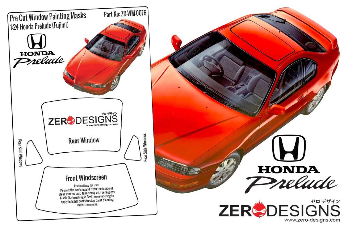 1:24 Honda Prelude Pre Cut Window Painting Masks (Fujimi) | ZD-WM