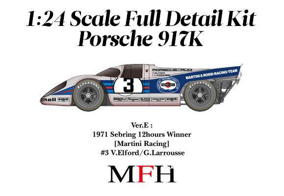 1/24 Clear slot car body Porscha 917  GT  Retro 