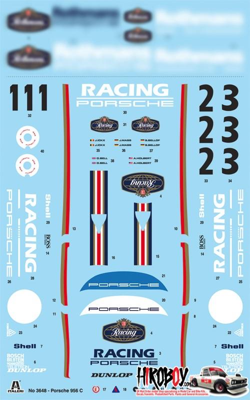 ニキ 1:24 Porsche 956 Rothmans (24hrs Le Mans 1983) | IT-3648