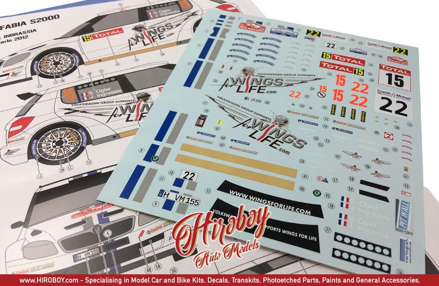 DECALS 1/43 PLAQUES RALLYE WRC 2012 (MEXICO / PORTUGAL) - COLORADO