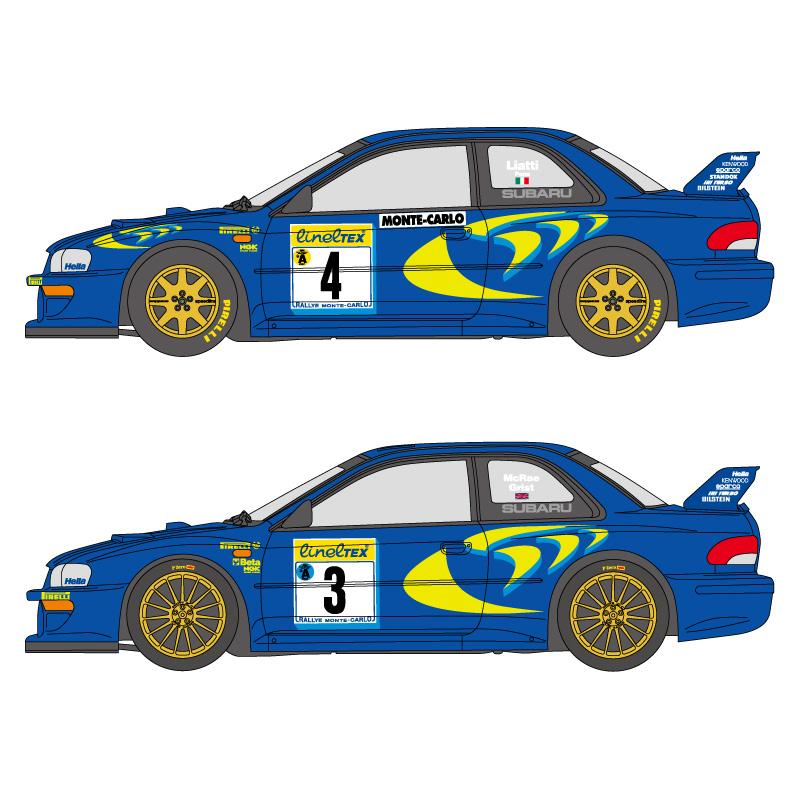 DECALS 1/24 REF 119 SUBARU IMPREZA WRC LIATTI RALLYE MONTE CARLO 1998 RALLY 