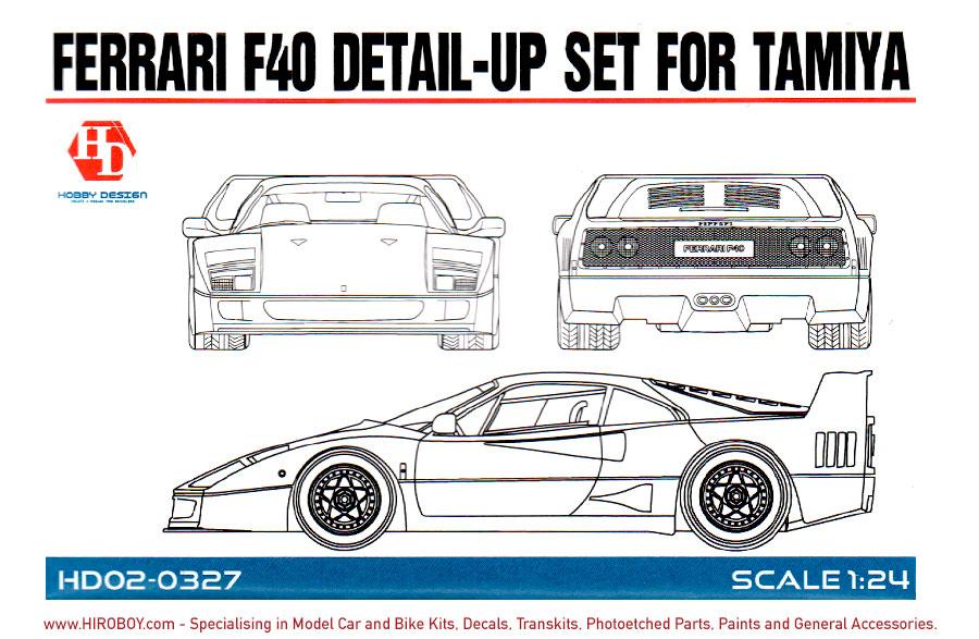 1:24 Ferrari F40 - Detail up Set - (PE and Resin) (Tamiya