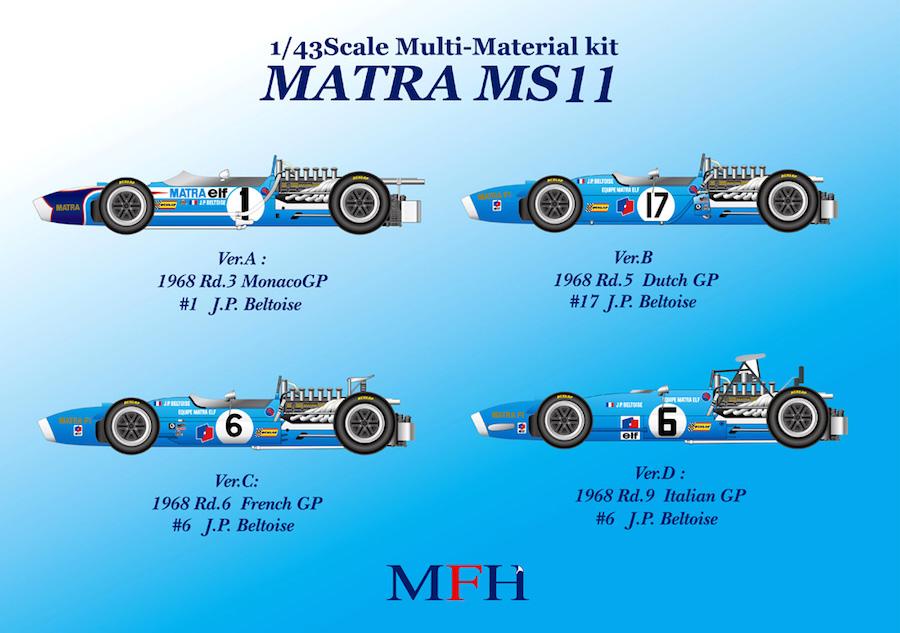 1:43 Matra MS11 ver.C Multi-Media Model Kit | MFH K413 | Model