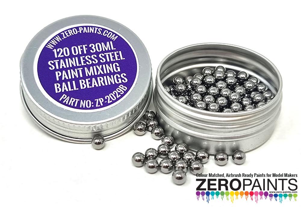 120 off Stainless Steel Paint Mixing Ball Bearings for 30ml ZP2029B