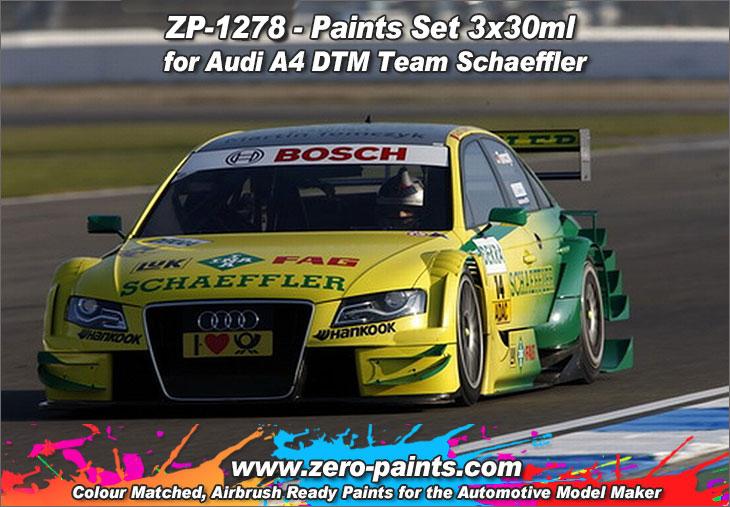 Audi A4 DTM Team Schaeffler Paint Set 3x30ml ZP1278 Zero Paints