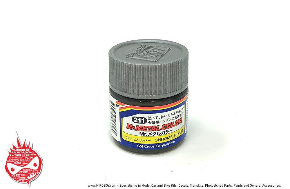 Peinture Métallique Gunze Mr. Metal Color MC-213 Stainless - 10 Ml - Pour Modélisme
