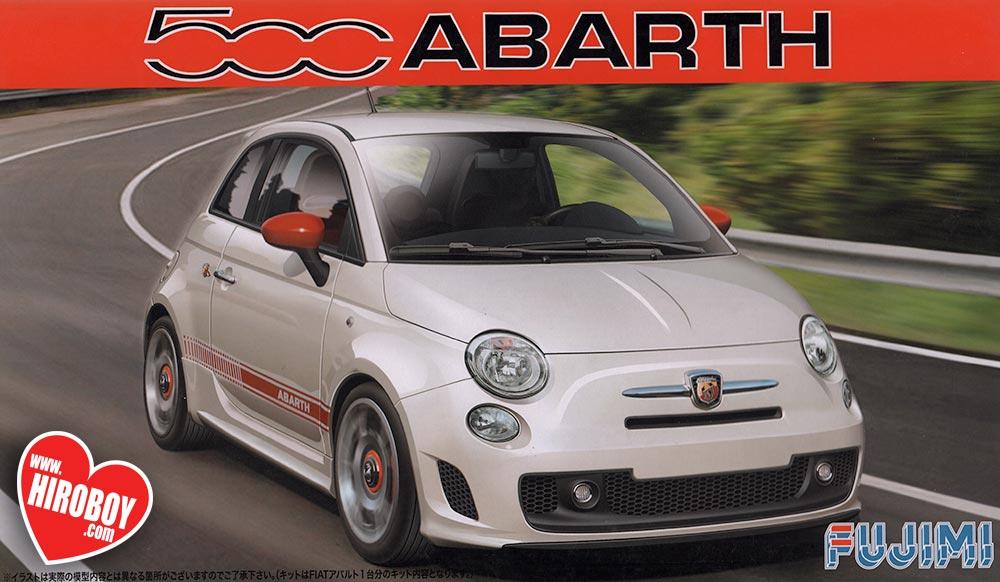 Fiat ABARTH 500 Essesse 1:24 scale diecast model metal models white wheels