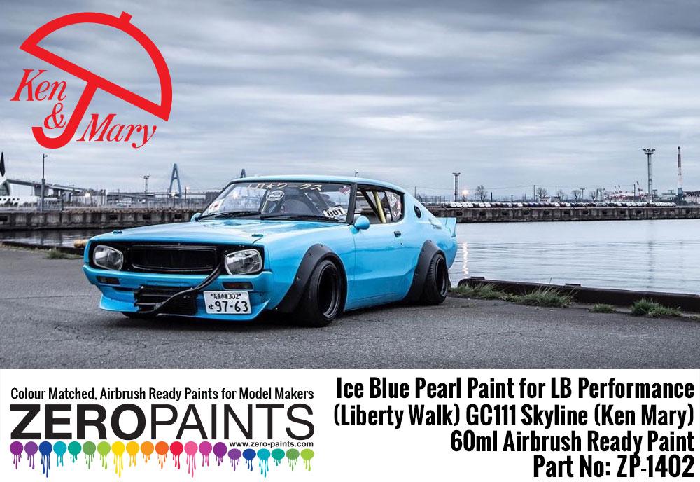 ice blue pearl paint for lb performance liberty walk gc111 skyline ken mary 60ml zp 1402 zero paints