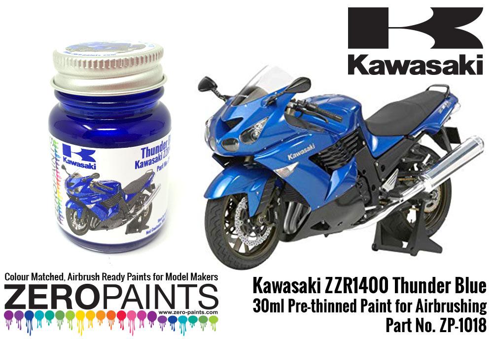 Kawasaki ZZR1400 Thunder Blue Paint 30ml | ZP-1018 | Zero Paints