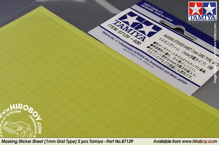 Tamiya 87129 Masking Sticker Sheet 1mm Grid Type 5pcs 