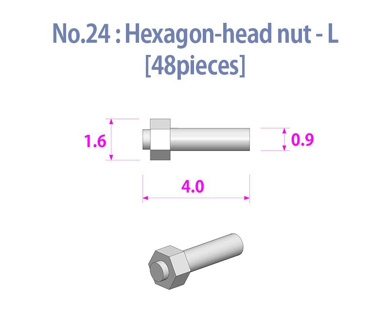 Metal Rivets Series No.24 : Hexagon-head rivets-L (42 pieces) | MFH ...