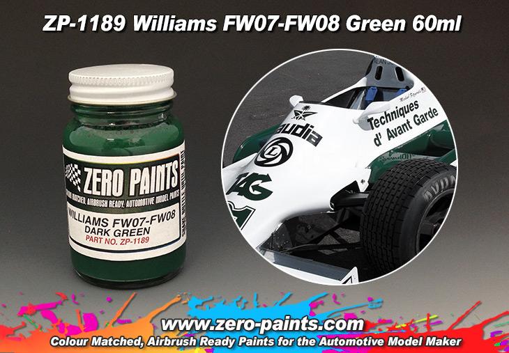 Williams FW07-FW08 Green Paint 60ml | ZP-1189 | Zero Paints