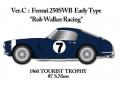 1:24 Ferrari 250SWB Ver.C Early Version “Rob Walker Racing” -  Multi-Material Kit