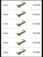 0.5mm Hex Rivets (c) Brass x10