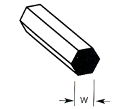 0.5mm Hex Rod Styrene