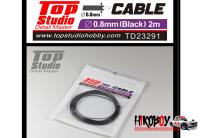 0.8mm Black Cable (Black) 2m