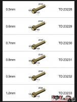 0.7mm Hex Rivets (A) Brass x10