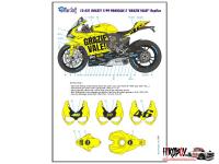 1:12 Ducati 1199 Panigale S "GRAZIE VALE!" Replica Decals for Tamiya