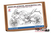 1:12 Ducati Superleggera V4 - Detail Up Set (PE+Resin) Tamiya 14140