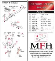 1:12 F1 Seatbelt/Harness Set - RED - P1037