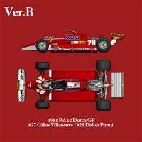 1:12 Ferrari 126CK Ver.B : 1981 Rd.12 Dutch GP - Full Detail Kit
