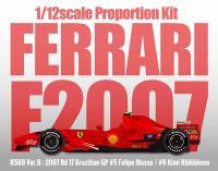 1:12 Ferrari F2007 Ver.B : 2007 Rd 17 Brazilian GP #5 Felipe Massa / #6 Kimi Räikkönen - Multi-Media Model Kit