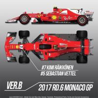 1:12 Ferrari SF70H K608 Ver.B : 2017 Rd.6 Monaco GP #5 S.Vettel / #7 K.Raikkonen