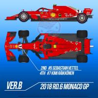 1:12 Ferrari SF71H Ver. A Rd.1 Australian GP / Rd.2 Bahrain GP