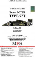 1:12 Lotus 97T Belgium GP Full Detail Multi-Media Model Kit