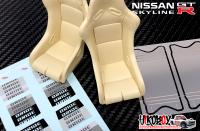 1:12 Bride Bucket Seats (Black) for Fujimi Nissan Skyline R32 GT-R