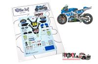 1:12 SUZUKI GSX-RR  MotoGP 2022 Decals  For Tamiya 14139