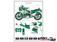 1:12 Suzuki GSX-R 750 Skoal Bandit 1986 Decals for Hasegawa
