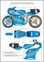 1:12 Yamaha FZR750 Gauloises Bol d'or 1985 Decals