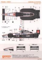 1:20 Braun Tyrrell Honda 020 1991 Decals (Tamiya)