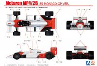 1:20 Mclaren MP4/2B 1985 Monaco GP