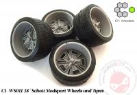 1:24	18" Schott Modsport Wheels and Tyres