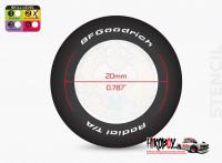 1:24 15" BF Goodrich Radial T/A Tyre Paint Template 4 - MM90424