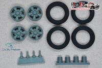 1:24 15" Wheels EMPI GT-5 with Tyres