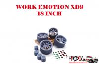 1:24 18" Work Emotion XD9 Wheels