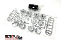 1:24 17" Wire Wheels and Tyres (Silver)