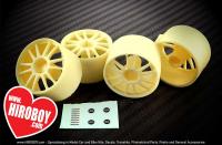 1:24 19" Resin Wheel Set for Nissan 370z With Decals (Tamiya)